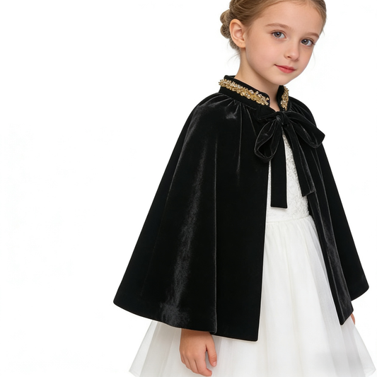 Hanakimi Windsor Stardust Velvet Cape for winter ceremony styling