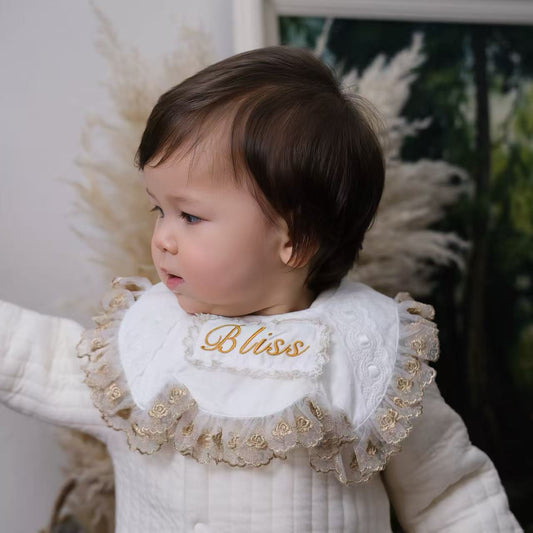 Diana Embroidered Baby Bib