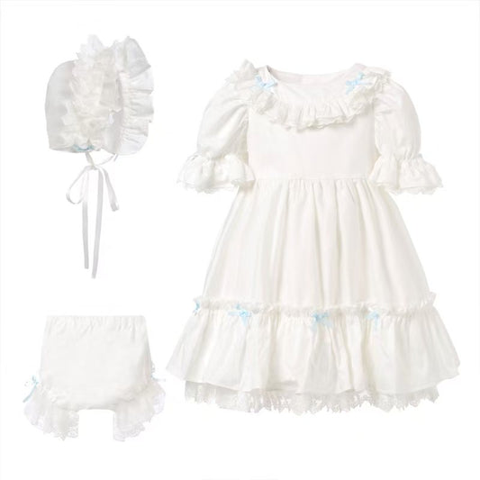 UK Hanakimi® Newborn High-Waist Dress Three-Piece Set