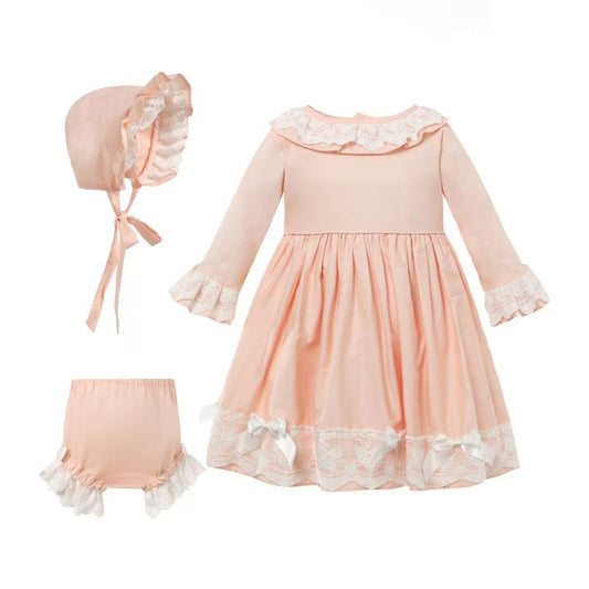 UK Hanakimi® Newborn High-Waist Dress Three-Piece Set