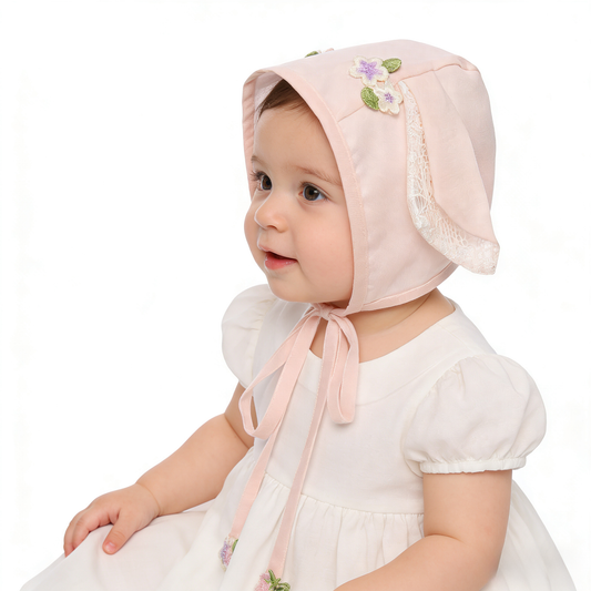 Lavender Petal Bunny Ear Bonnet