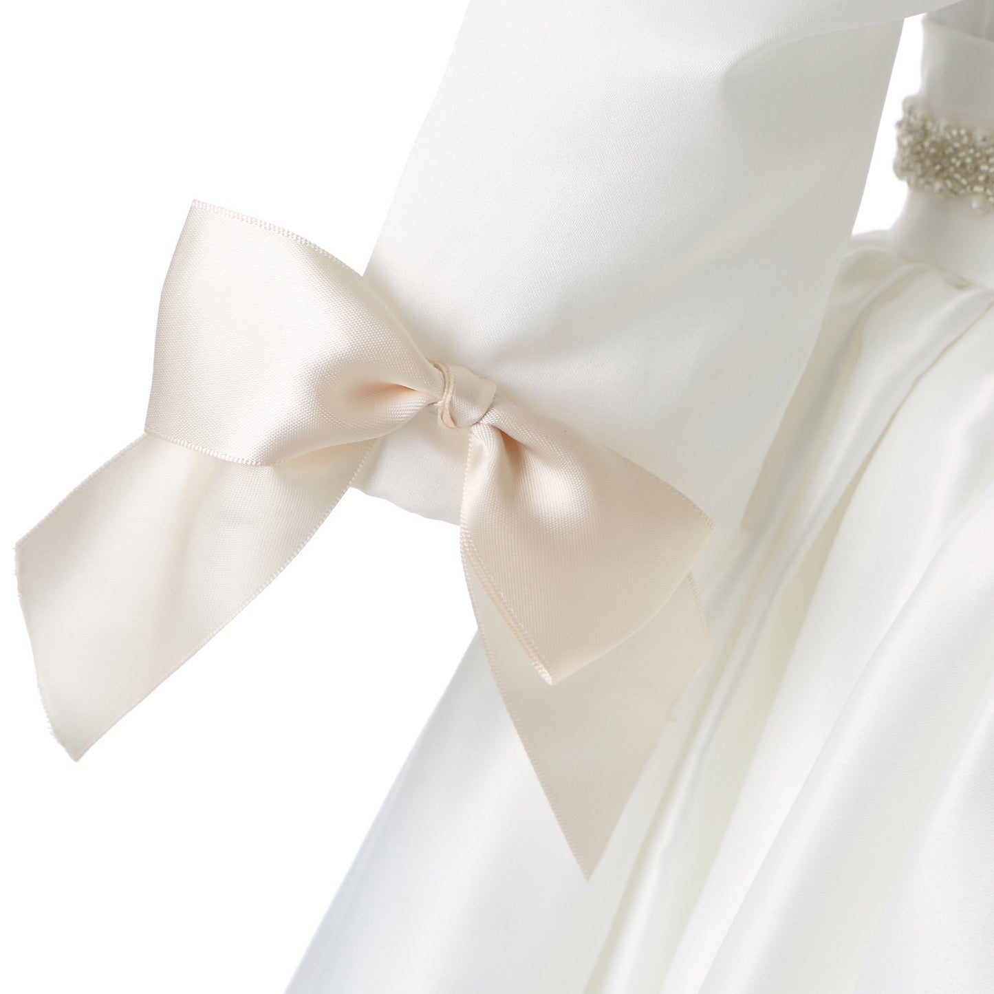 Vestido de comunión Hanakimi® de corte A/princesa, de media manga y largo hasta la rodilla JMK1634