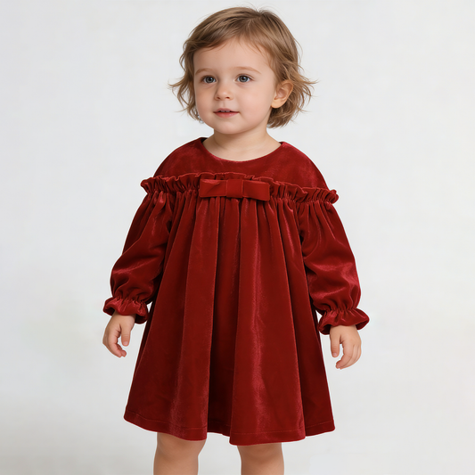 Leisure Christmas Velvet Princess Dress
