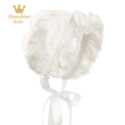 Embroidery Baby Bonnet  & Blossom Joy ——  Hanakimkids
