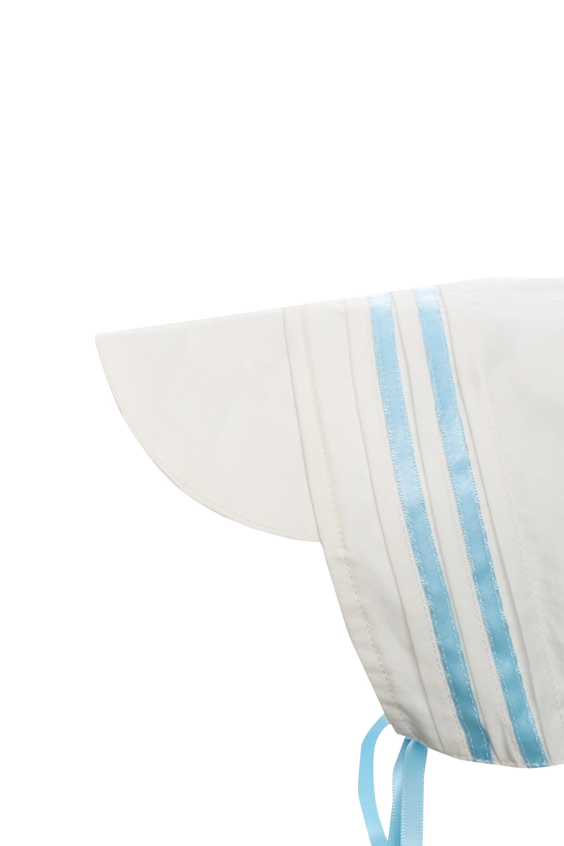 Hanakimi Kids Blue Ribbon Nautical Cotton Bonnet