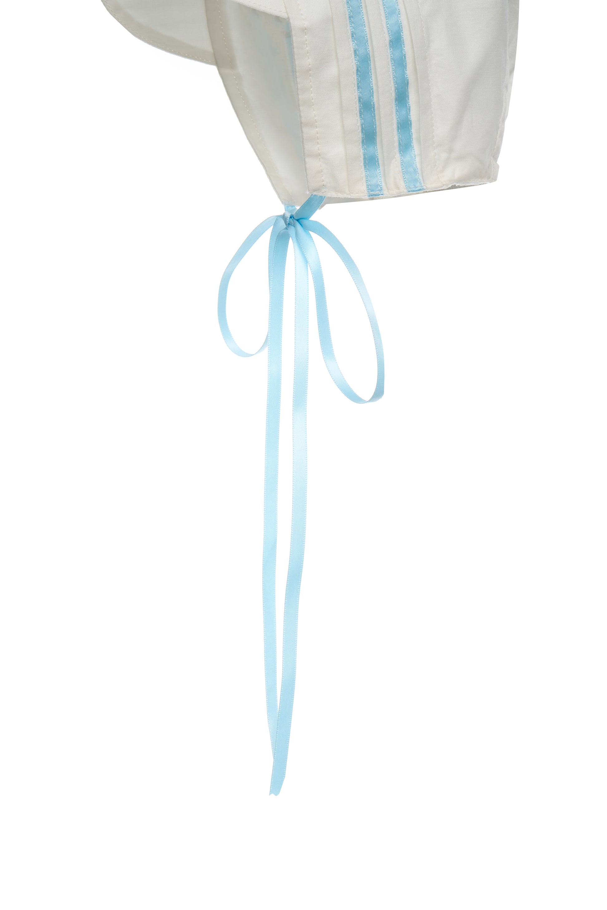 Hanakimi Kids Blue Ribbon Nautical Cotton Bonnet