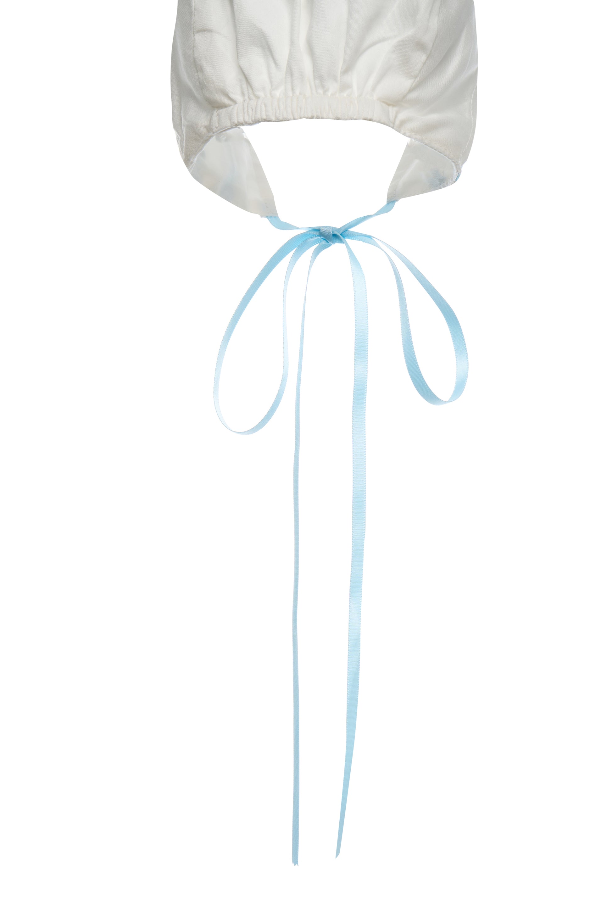 Hanakimi Kids Blue Ribbon Nautical Cotton Bonnet