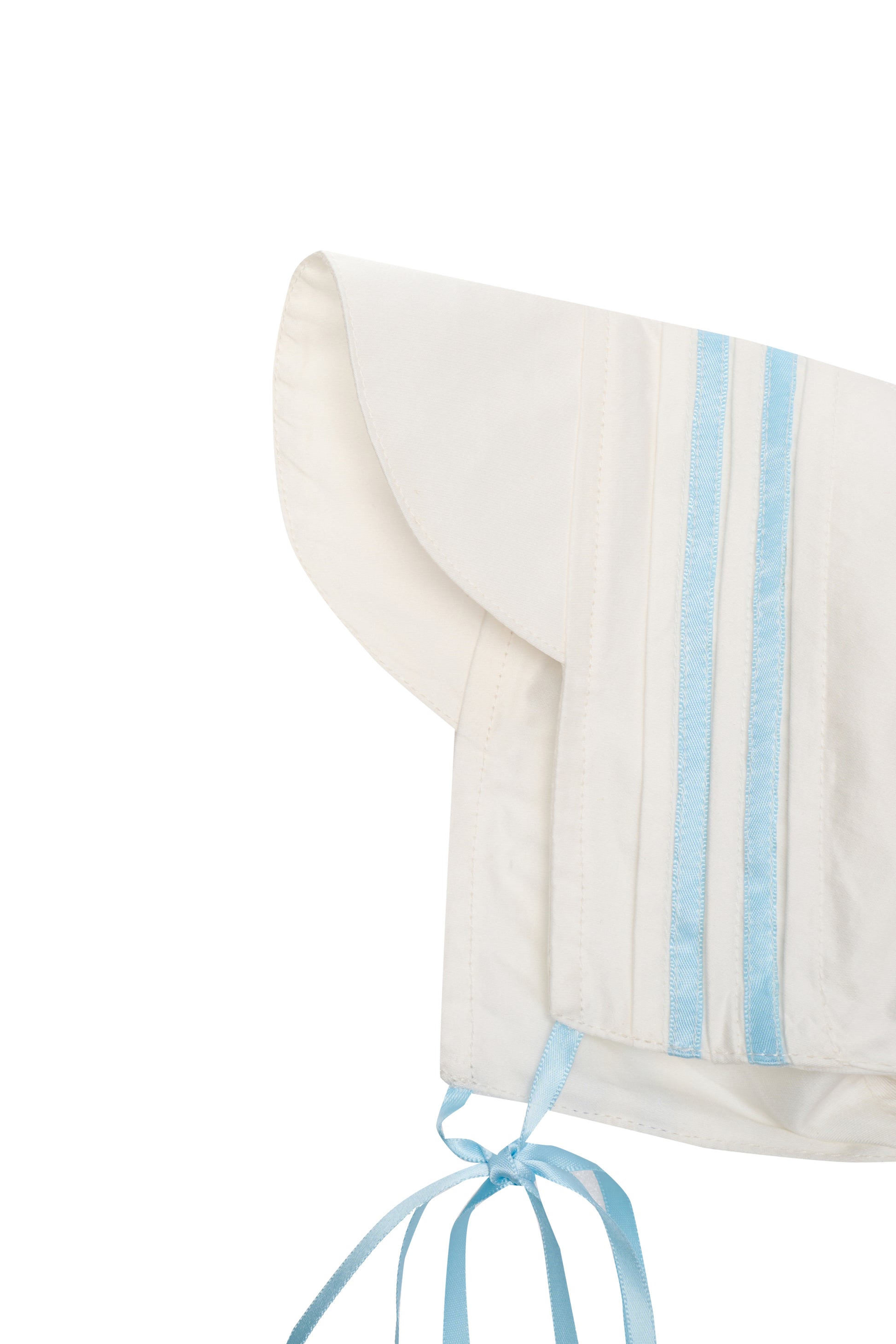 Hanakimi Kids Blue Ribbon Nautical Cotton Bonnet