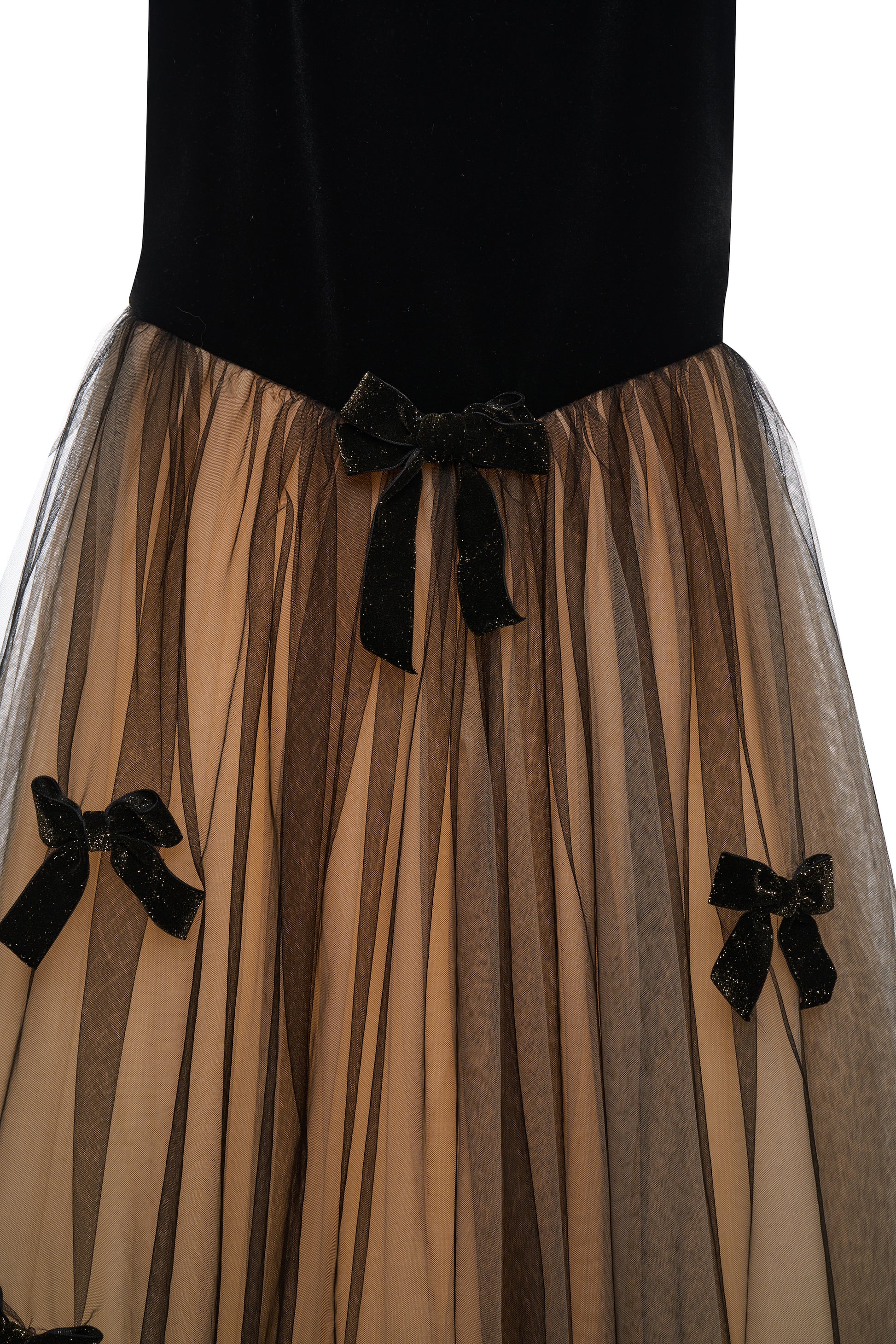 Hanakimi Kids Hanakimi Black Velvet & Star-Tulle Butterfly Concert Dress