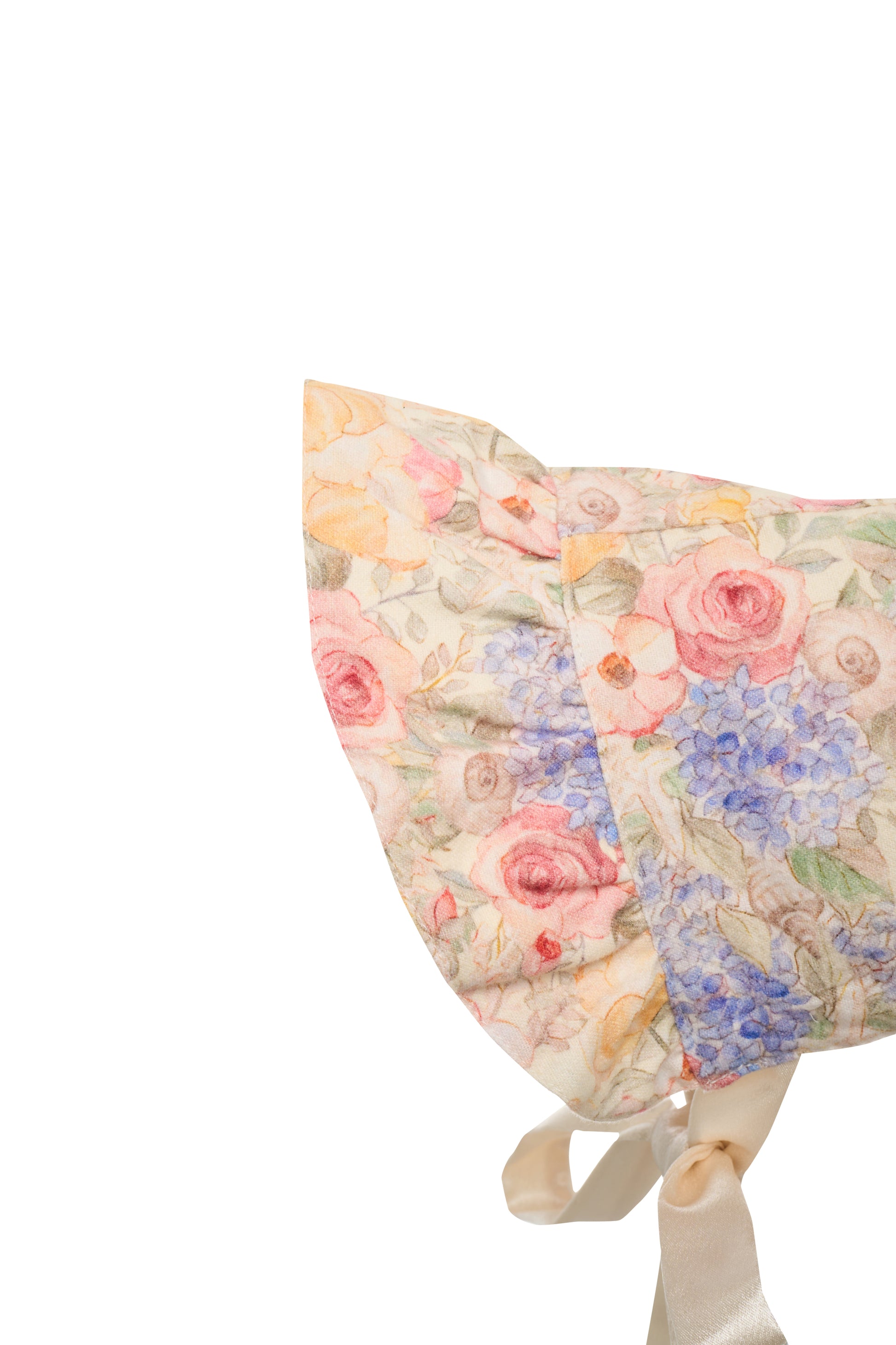 Hanakimi Kids Vintage Floral Reversible Sun Bonnet