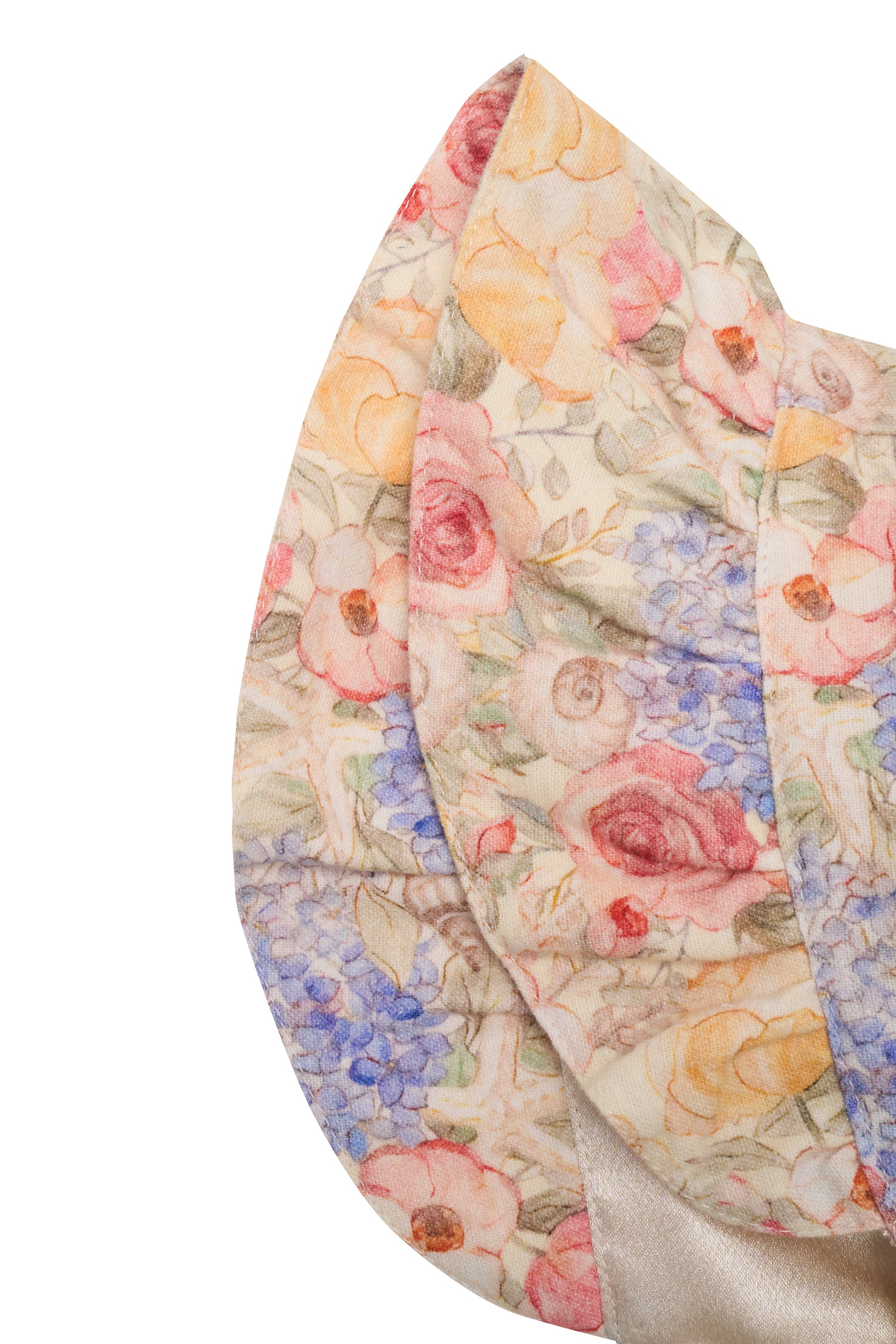 Hanakimi Kids Vintage Floral Reversible Sun Bonnet