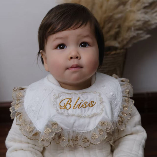 Diana Embroidered Baby Bib