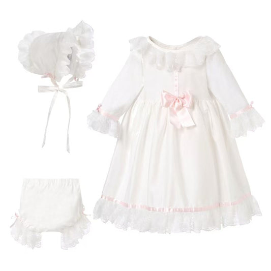 UK Hanakimi® Newborn High-Waist Dress Three-Piece Set