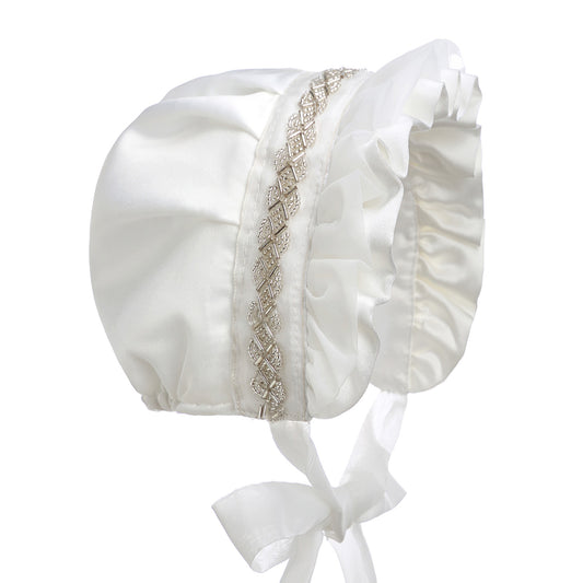 Hanakimi Tauf- und Beptismushaube für Mädchen JM1009