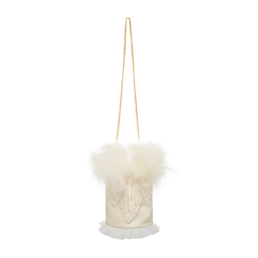  Feather Satin Kids Crossbody