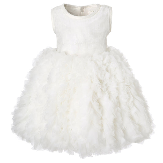 Hanakimi® Pailletten-Tüll-Festkleid, ärmellos, knielang, JMK1618