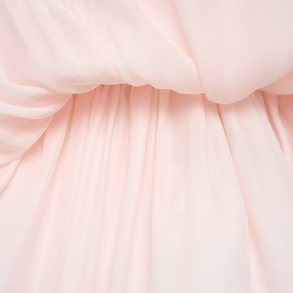 Lace Pink Satin Christening Gown