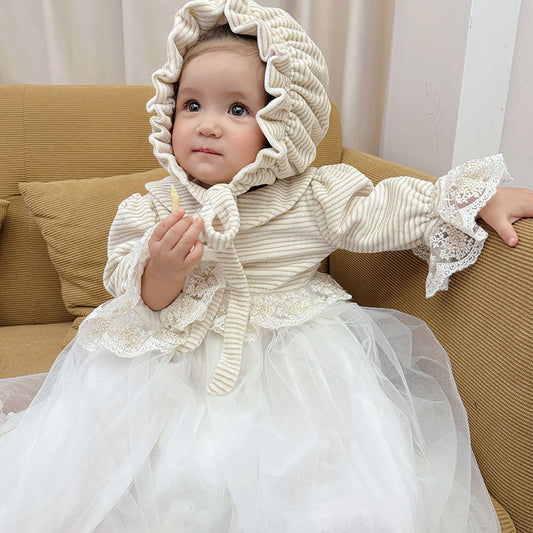Apricot Ruffled Toddler Formal Dress