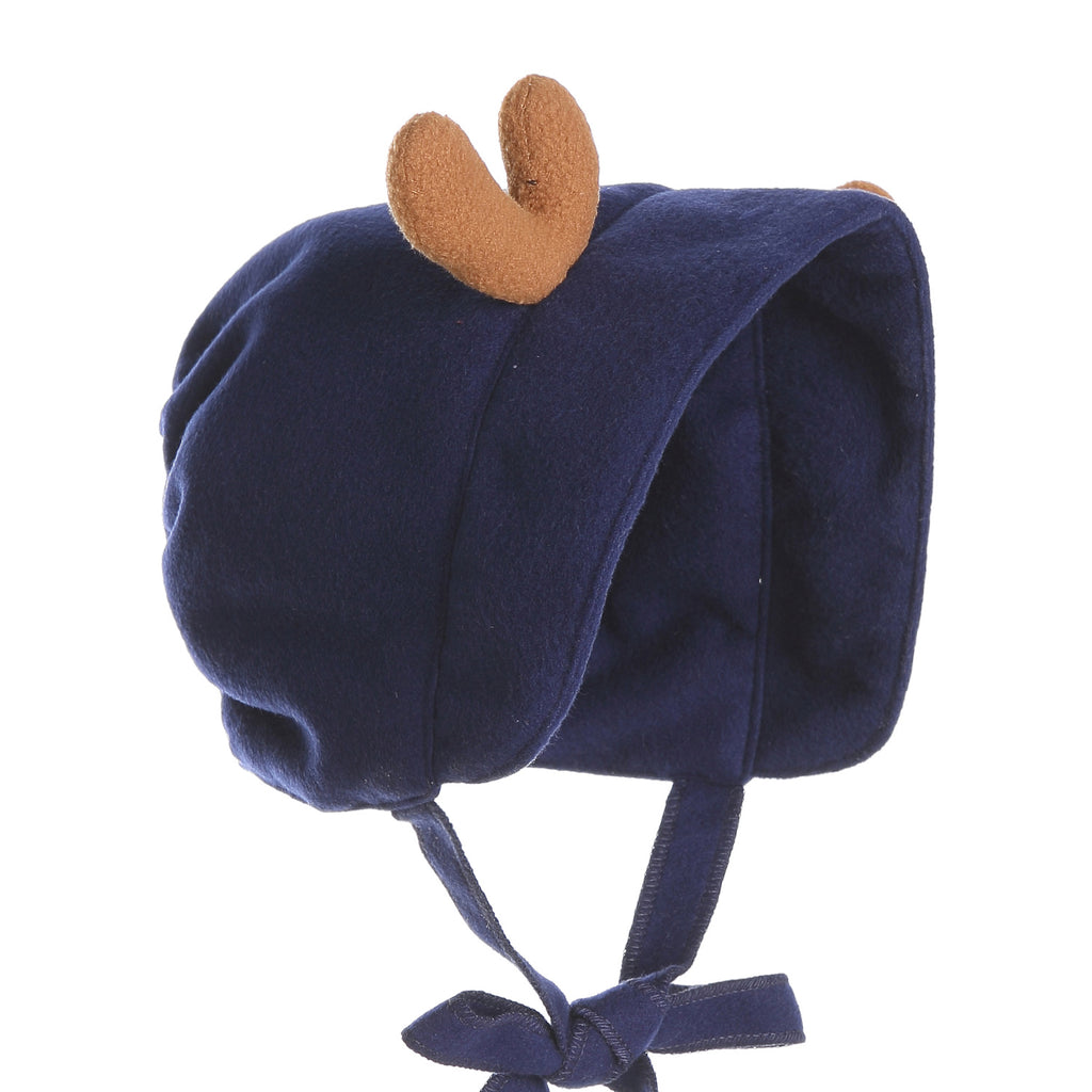 Hanakimi Baby Girls' Winter Hat Handmade Blue KM085