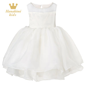 Hanakimi® Pearl Neckline Chiffon Tea-length Flower Girls' Dress JMK1622