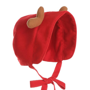 Hanakimi Baby Girls' Winter Hat Handmade Red KM085