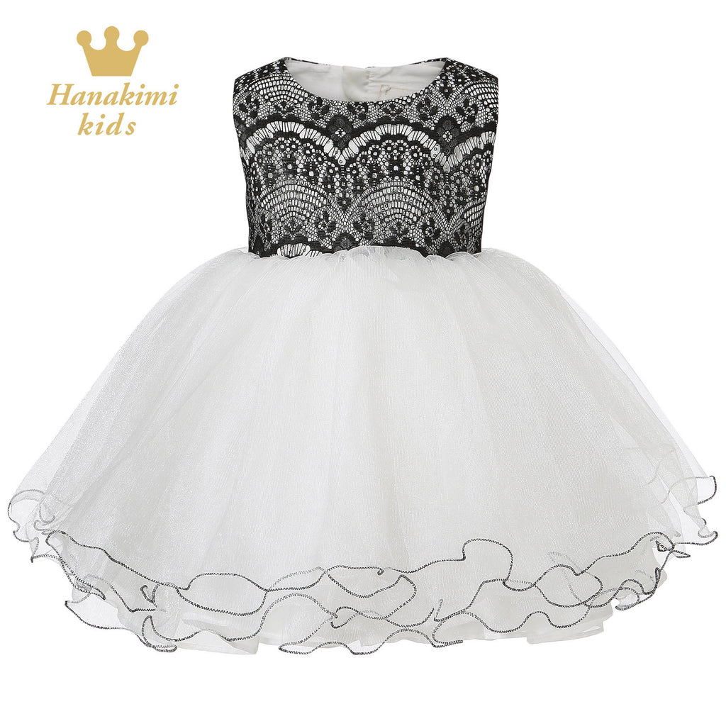 Hanakimi® Sleeveless Layered Tulle Knee-length Flower Girls' Dress JMK1624