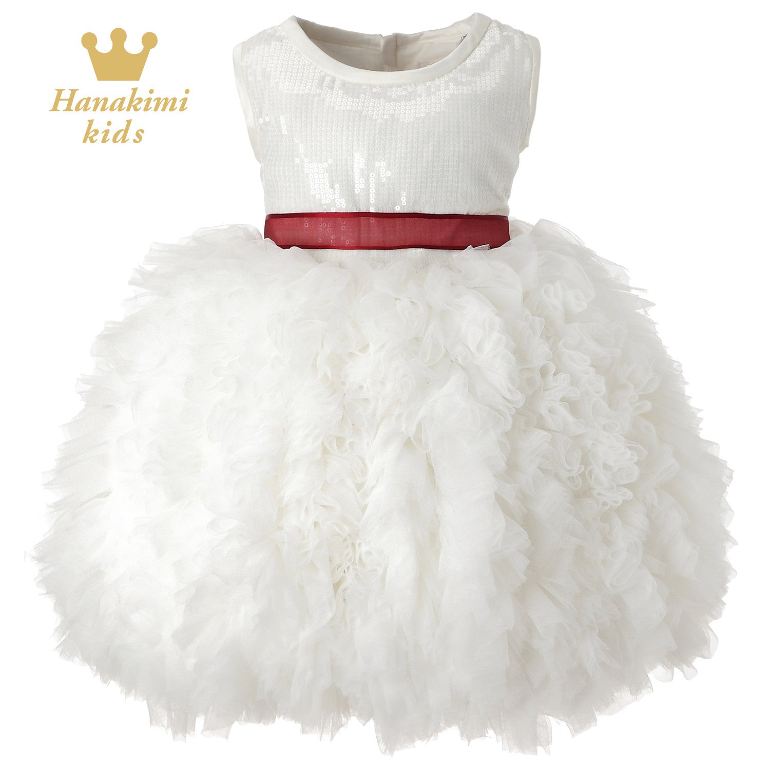 Hanakimi® Sequin Tulle Sleeveless Knee-length Pageant Dress JMK1618