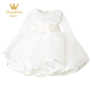 Hanakimi® Lace Illusion Knee-length Flower Girls' Dress JMK1628