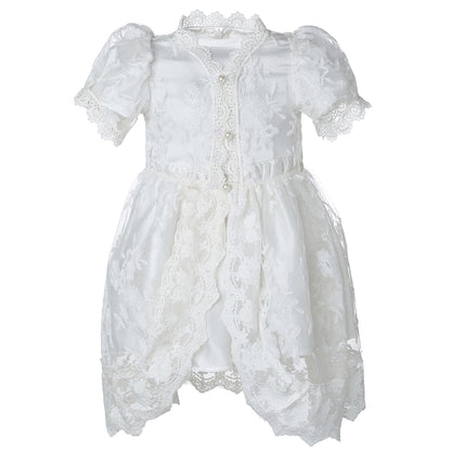 Vestidos de gorrito para bautizo y bautismo de bebé Hanakimi® hechos a mano XLF16001