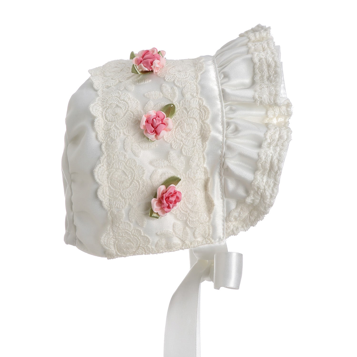 Hanakimi Girls' Handmade Flower Kids Bonnet JM1007