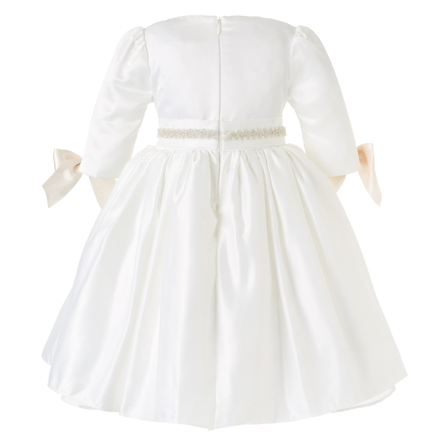 Hanakimi® A-line / Princess Half Sleeve Tea-length Communion Dress JMK1634