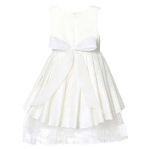 Hanakimi® Pleated Sleeveless A-line / Princess Tea-length Communion Dress JMK1606