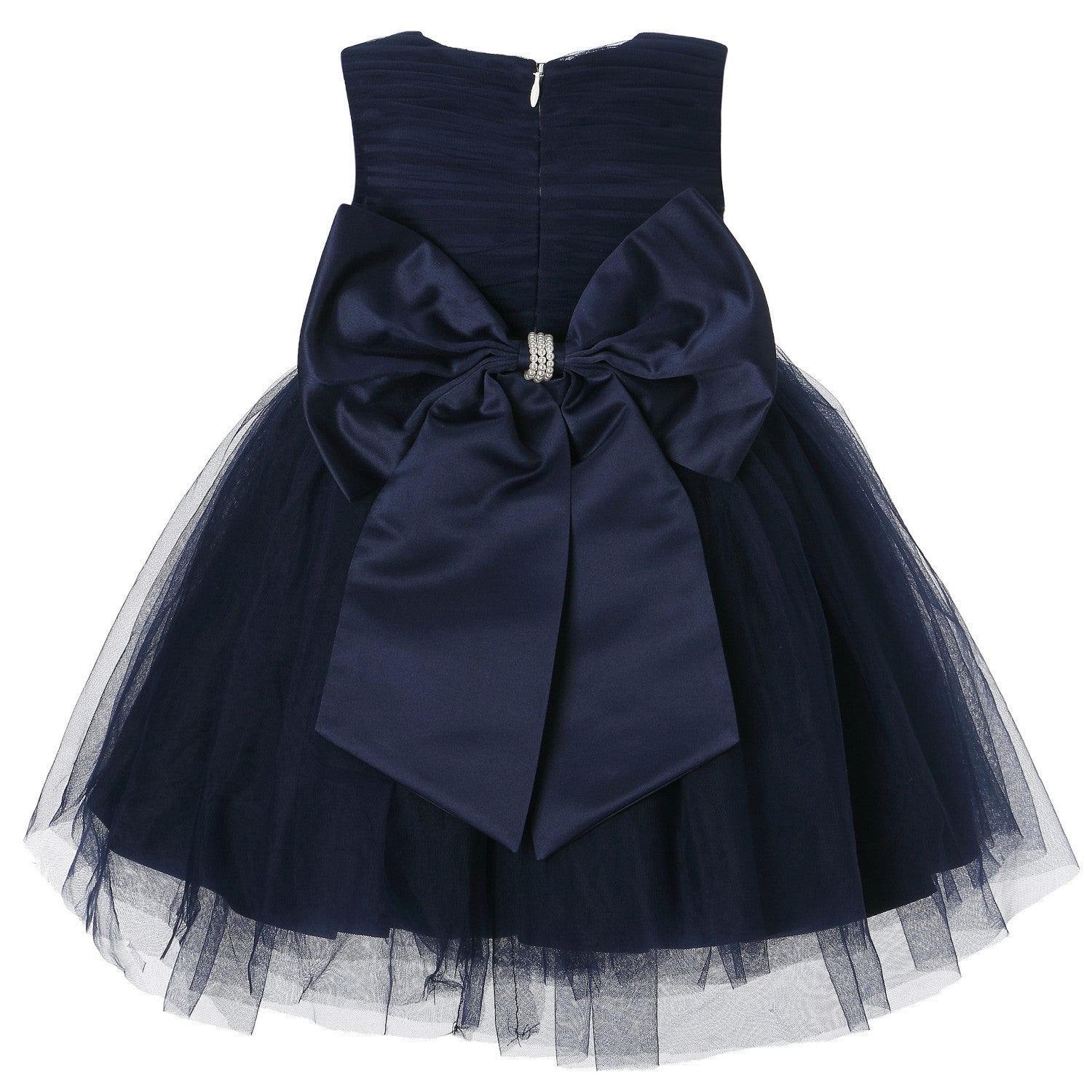 Hanakimi® Pleated Layered Tulle Knee-length Ball Gown JMK1630