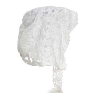 Hanakimi Girls' Lace Baby Keepsake Bonnet JM1013