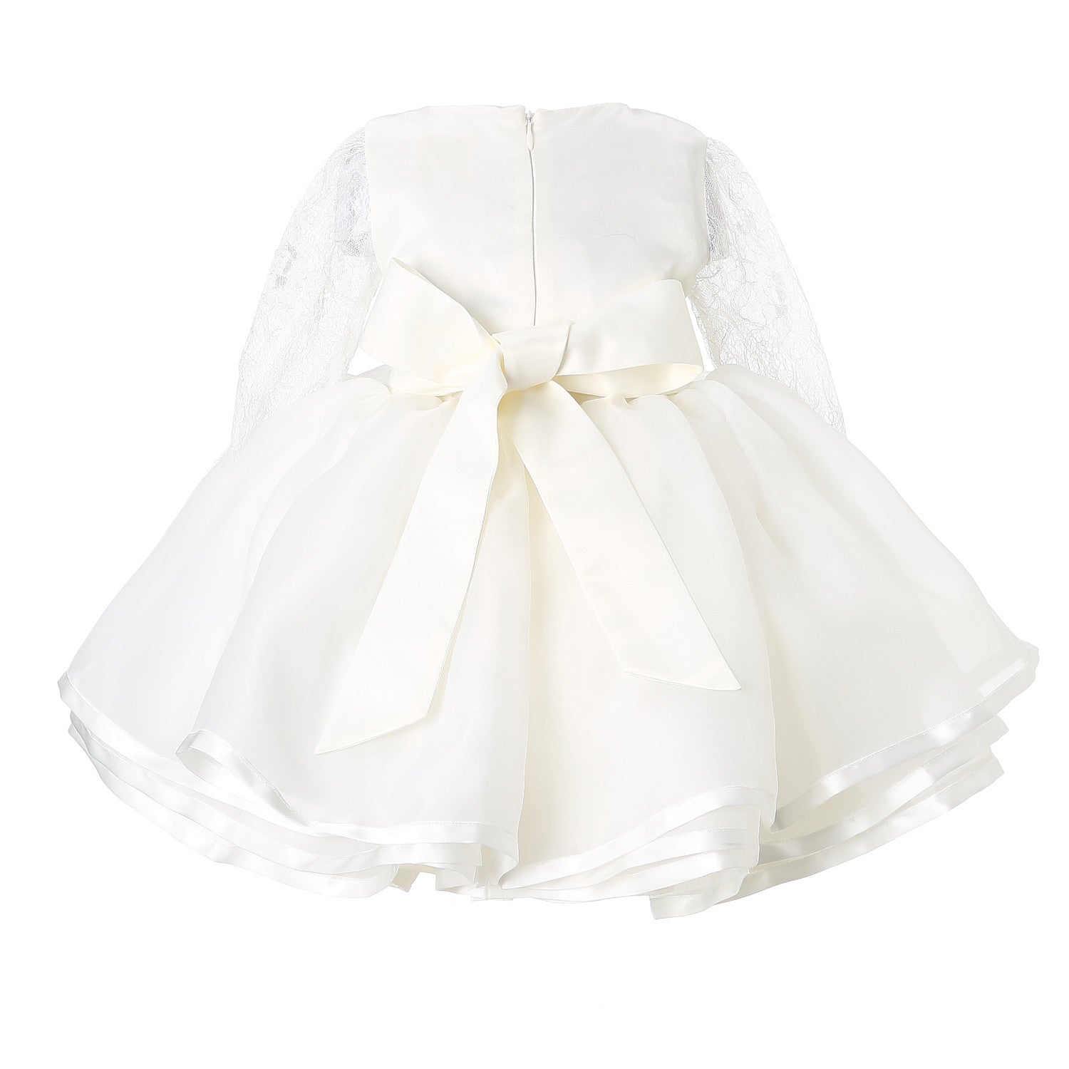 Hanakimi® Lace Illusion Knee-length Flower Girls' Dress JMK1628