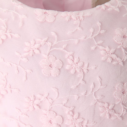 Hanakimi® Besticktes, ärmelloses, knielanges Festkleid aus Tüll JMK1617