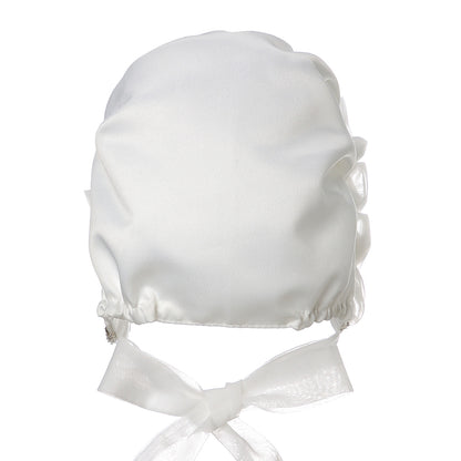 Gorro Hanakimi para bautizo de niñas JM1009