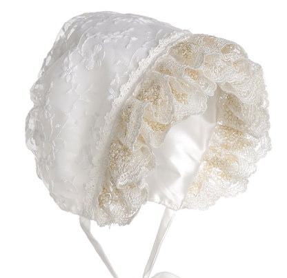 Hanakimi® - Vestidos y gorros para bautizo y bautismo de bebé, hechos a mano XLF16002