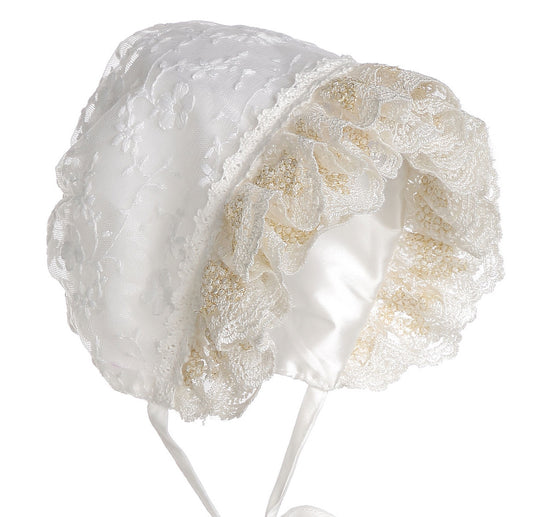 Hanakimi Hanakimi® Christening and Beptism Baby Dresses Bonnets Handmade XLF16002