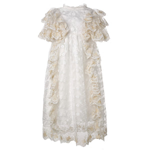 Hanakimi® Christening and Beptism Baby Dresses Bonnets Handmade XLF16002